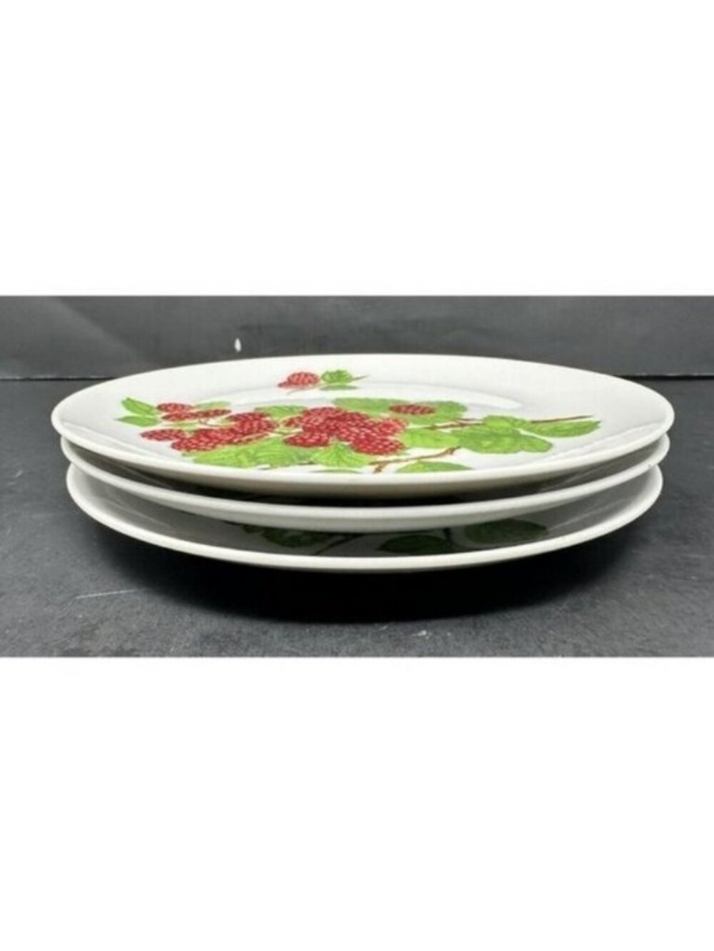 Vtg 1970s SEYMOUR MANN EDA FRAMBOISIER Salad Dessert Plates Set of 3 Raspberries - Picture 5 of 14